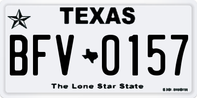 TX license plate BFV0157