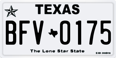 TX license plate BFV0175