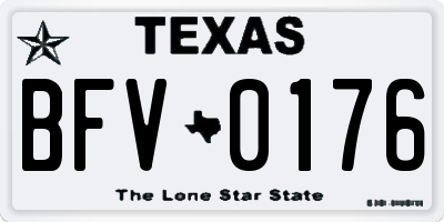 TX license plate BFV0176