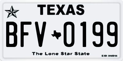 TX license plate BFV0199