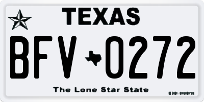 TX license plate BFV0272