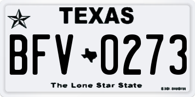 TX license plate BFV0273