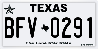 TX license plate BFV0291