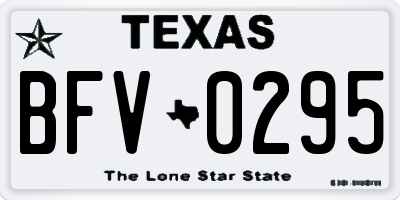 TX license plate BFV0295