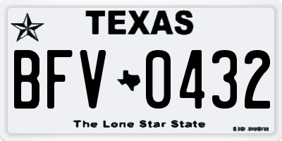 TX license plate BFV0432