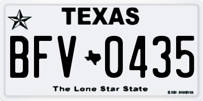 TX license plate BFV0435