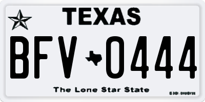 TX license plate BFV0444