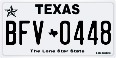 TX license plate BFV0448
