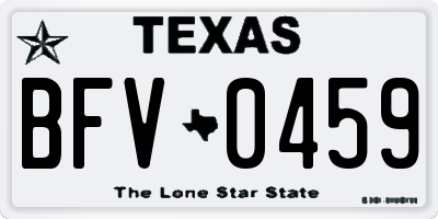 TX license plate BFV0459