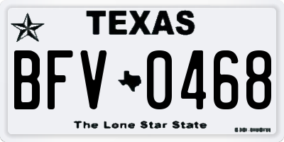 TX license plate BFV0468