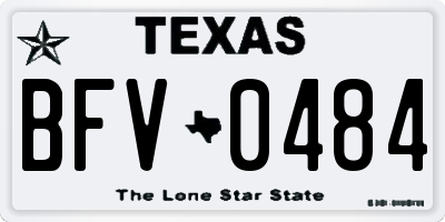 TX license plate BFV0484