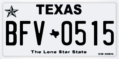 TX license plate BFV0515