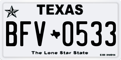 TX license plate BFV0533