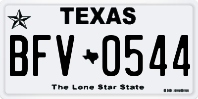 TX license plate BFV0544