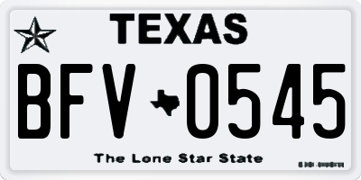 TX license plate BFV0545