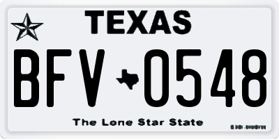 TX license plate BFV0548