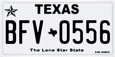 TX license plate BFV0556