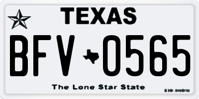 TX license plate BFV0565