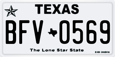 TX license plate BFV0569