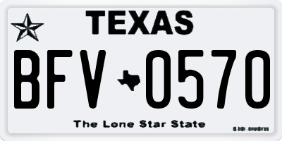 TX license plate BFV0570