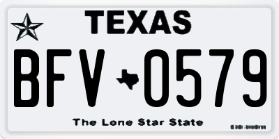 TX license plate BFV0579