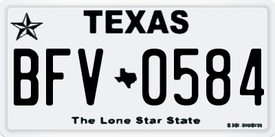 TX license plate BFV0584