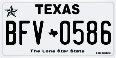 TX license plate BFV0586