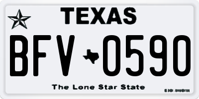 TX license plate BFV0590