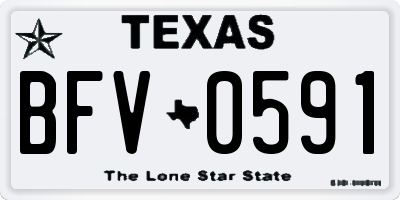 TX license plate BFV0591