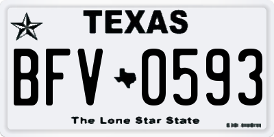 TX license plate BFV0593