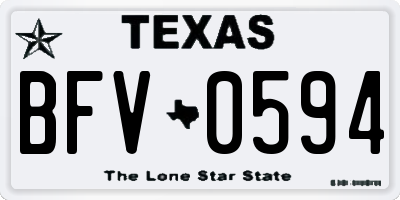 TX license plate BFV0594