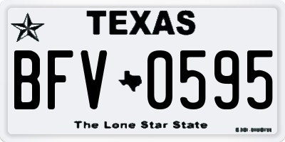 TX license plate BFV0595
