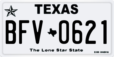 TX license plate BFV0621