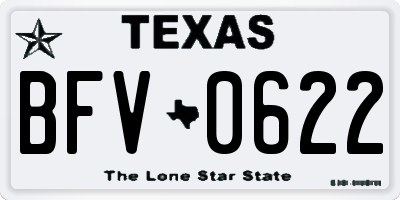 TX license plate BFV0622
