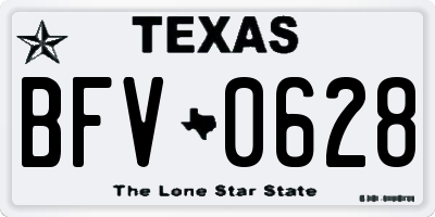 TX license plate BFV0628