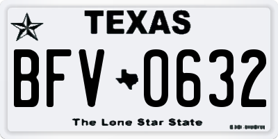 TX license plate BFV0632