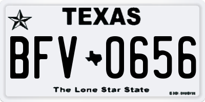 TX license plate BFV0656
