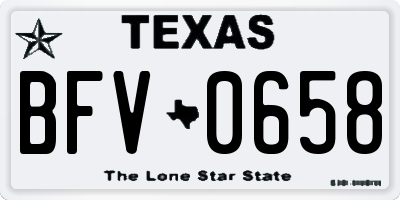 TX license plate BFV0658
