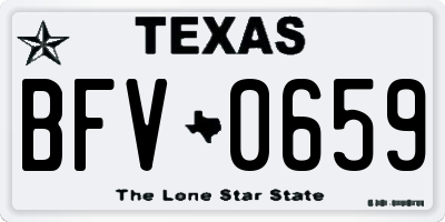 TX license plate BFV0659