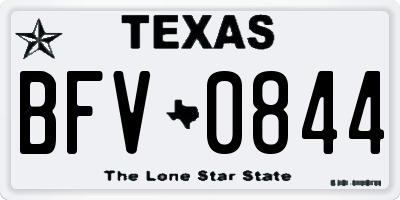 TX license plate BFV0844