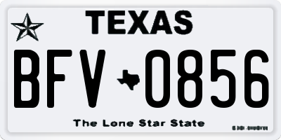TX license plate BFV0856