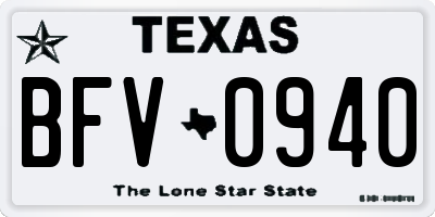 TX license plate BFV0940