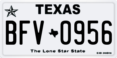 TX license plate BFV0956