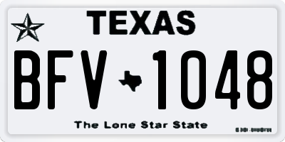 TX license plate BFV1048