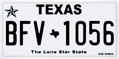 TX license plate BFV1056