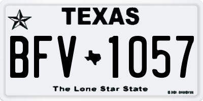 TX license plate BFV1057