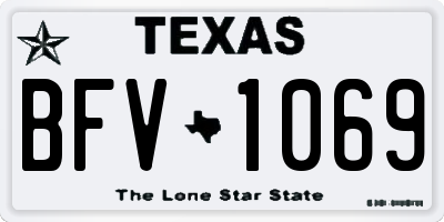 TX license plate BFV1069