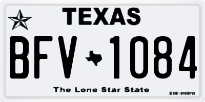 TX license plate BFV1084