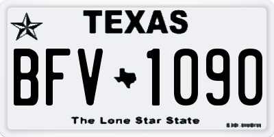TX license plate BFV1090