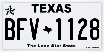 TX license plate BFV1128